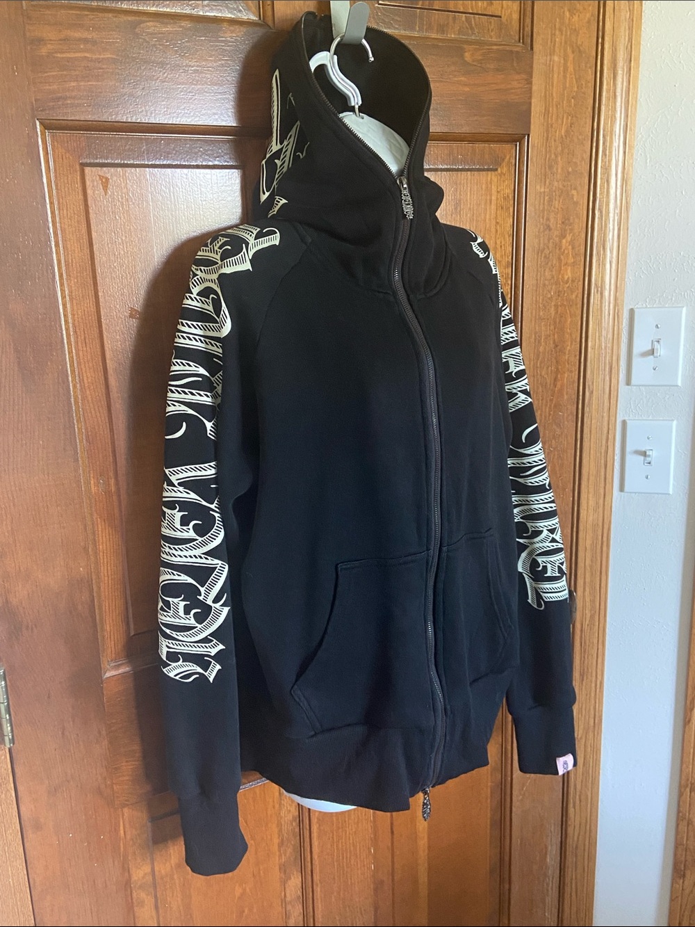 Never Angel Supply Company Full zip up hoodie RARE Streetwear Size Large